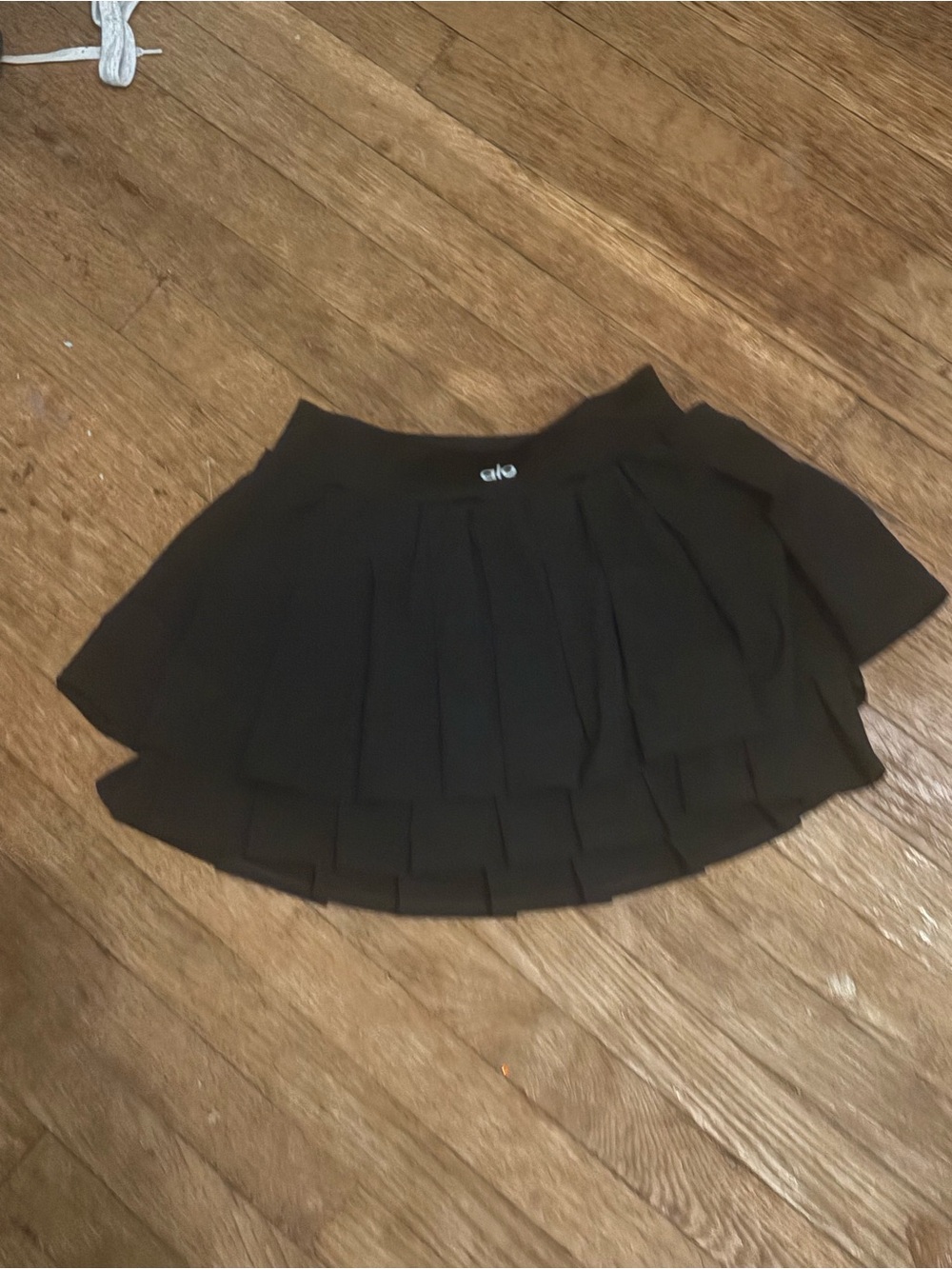 ALO Yoga Black Layered Pleated Skirt